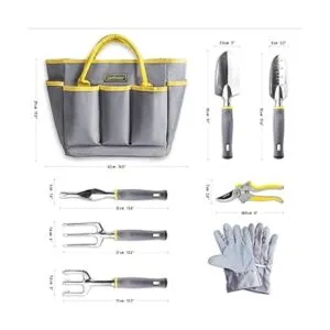 Jardineer Juego de herramientas de jardín 8 piezas de_6