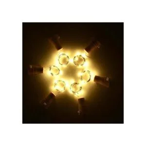 Paquete de 6 luces solares para botellas de vino 20 luces_3