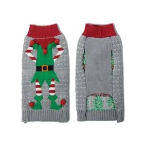 HAPEE Suéteres navideños para perro con diseño de Santa_4