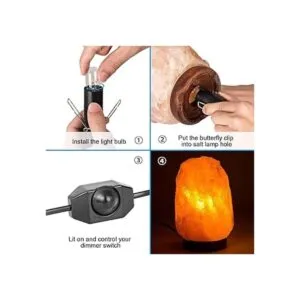 Haraqi Cable de lámpara de sal y bombillas cable de_2