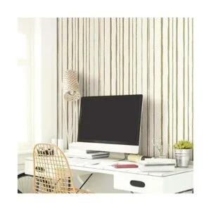 RoomMates RMK10703WP Papel pintado metálico dorado y rosa_3