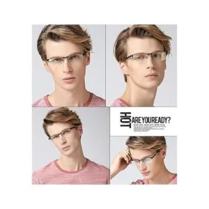 ALWAYSUV Moda Negro Medio Marco Lente Claro Negocio Gafas_4