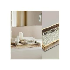 NuSteel Bandeja de mosaico para toallas de madera natural_6