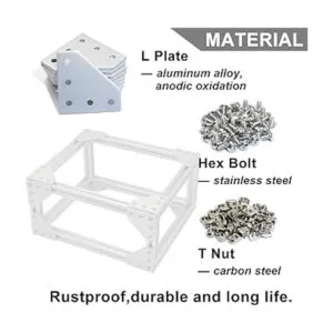 Boeray 10 placas de unión en forma de L de aleación de_4