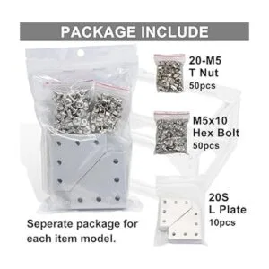 Boeray 10 placas de unión en forma de L de aleación de_5