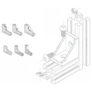 PZRT Juego de conectores de perfil de aluminio de la serie_4