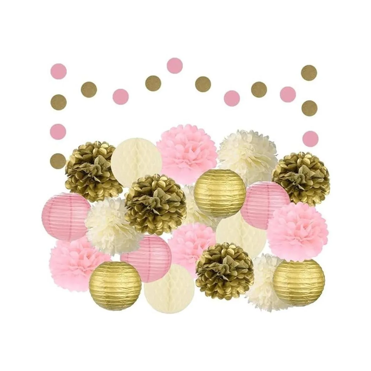 EpiqueOne 22 pompones de papel de seda para colgar_1