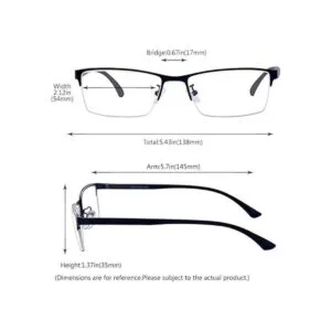 ALWAYSUV Moda Negro Medio Marco Lente Claro Negocio Gafas_5