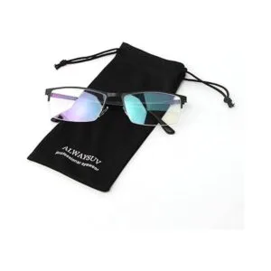 ALWAYSUV Moda Negro Medio Marco Lente Claro Negocio Gafas_2