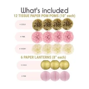 EpiqueOne 22 pompones de papel de seda para colgar_2