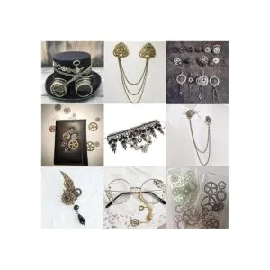 Gutapo Steampunk Gear Gear Dijes de reloj de rueda con_7