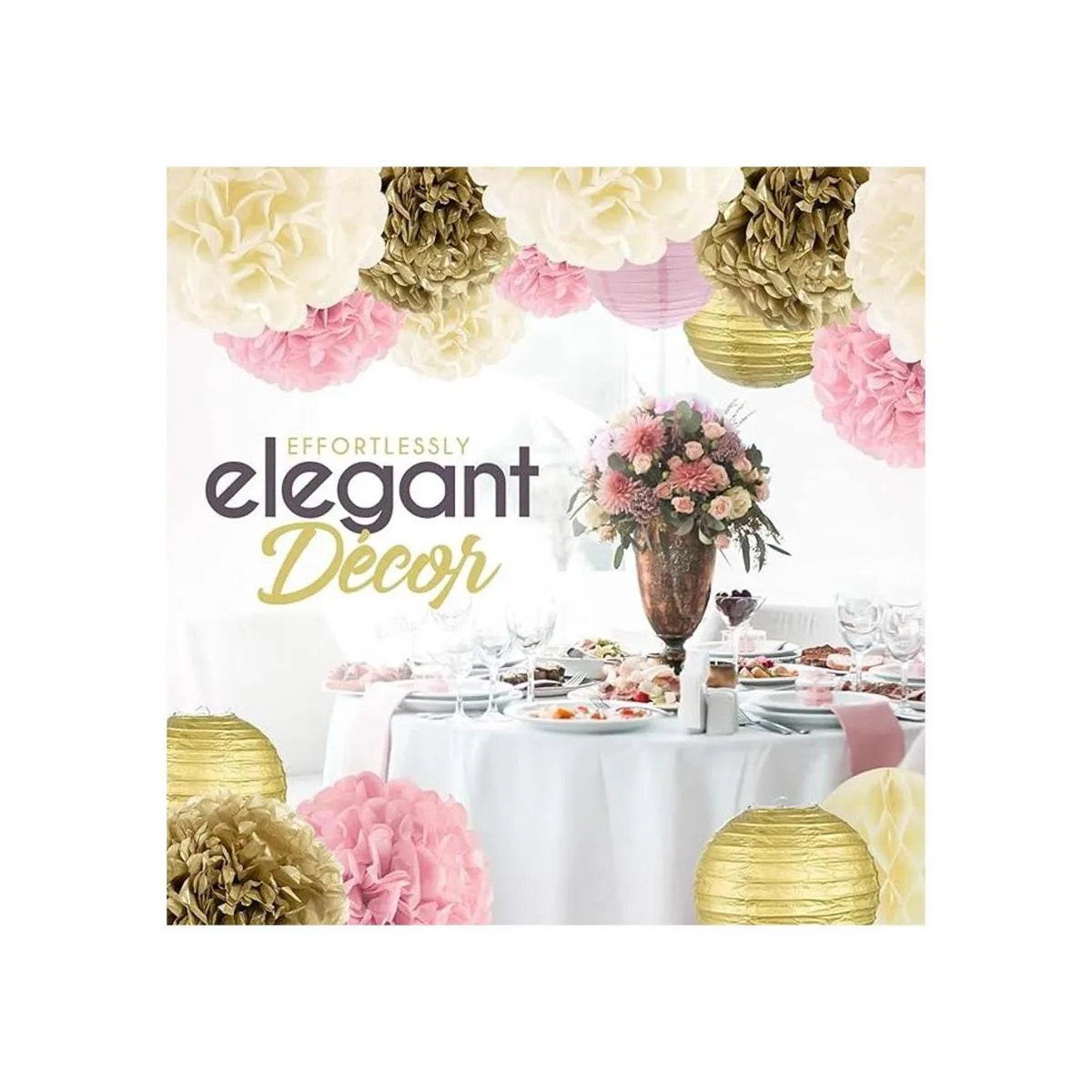 EpiqueOne 22 pompones de papel de seda para colgar_5