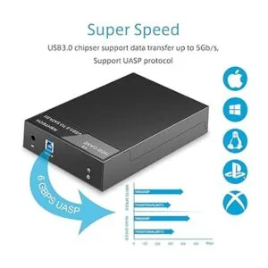 Caja de disco duro RSHTECH USB 3.0 a SATA Estación de_5