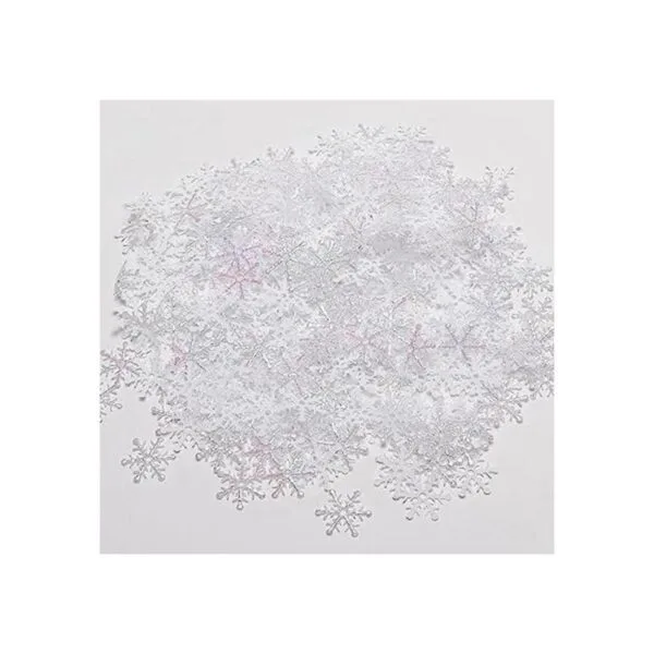 600 piezas de confeti blanco de copo de nieve_1