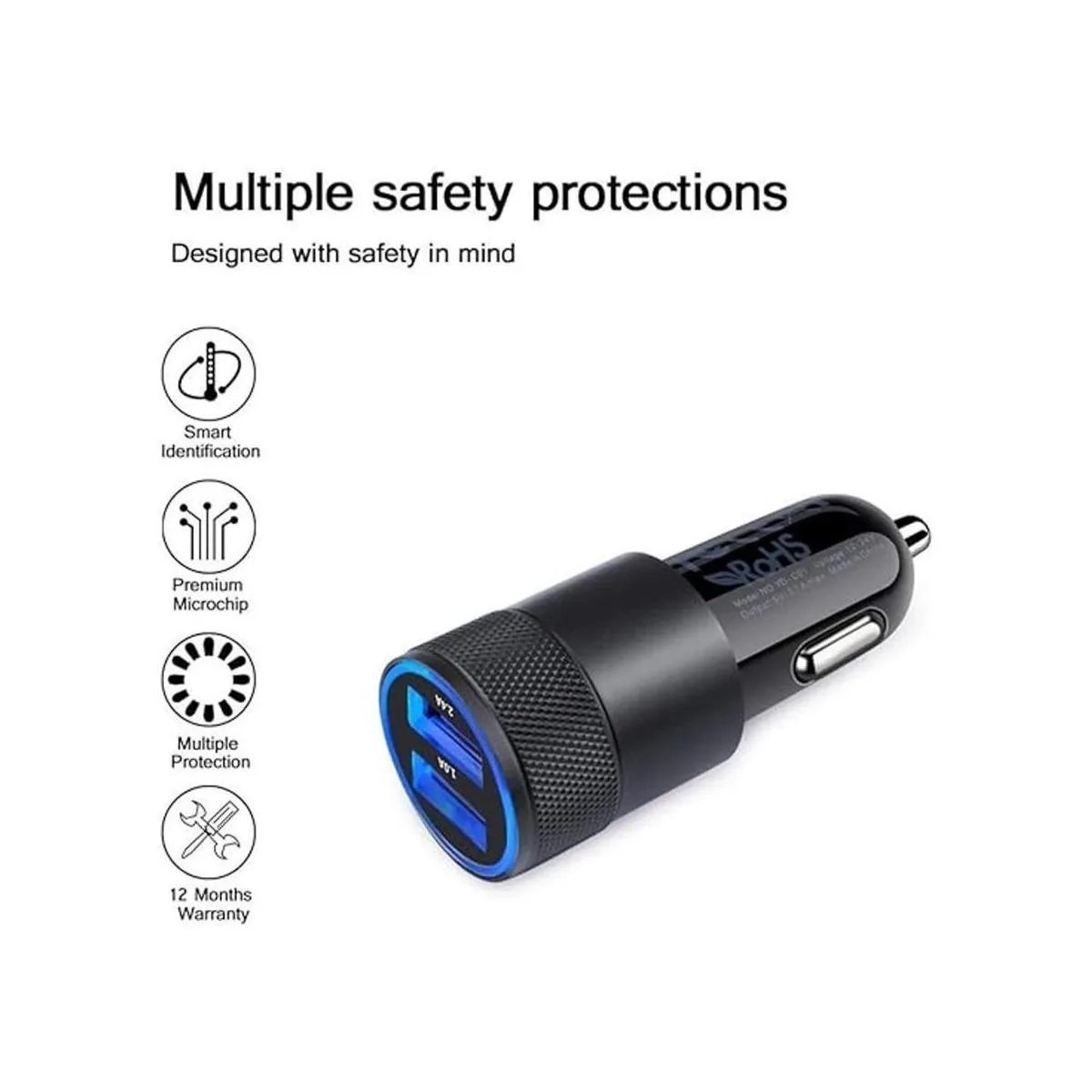 HUHUTA Cargador de coche USB tipo C adaptador de coche_4