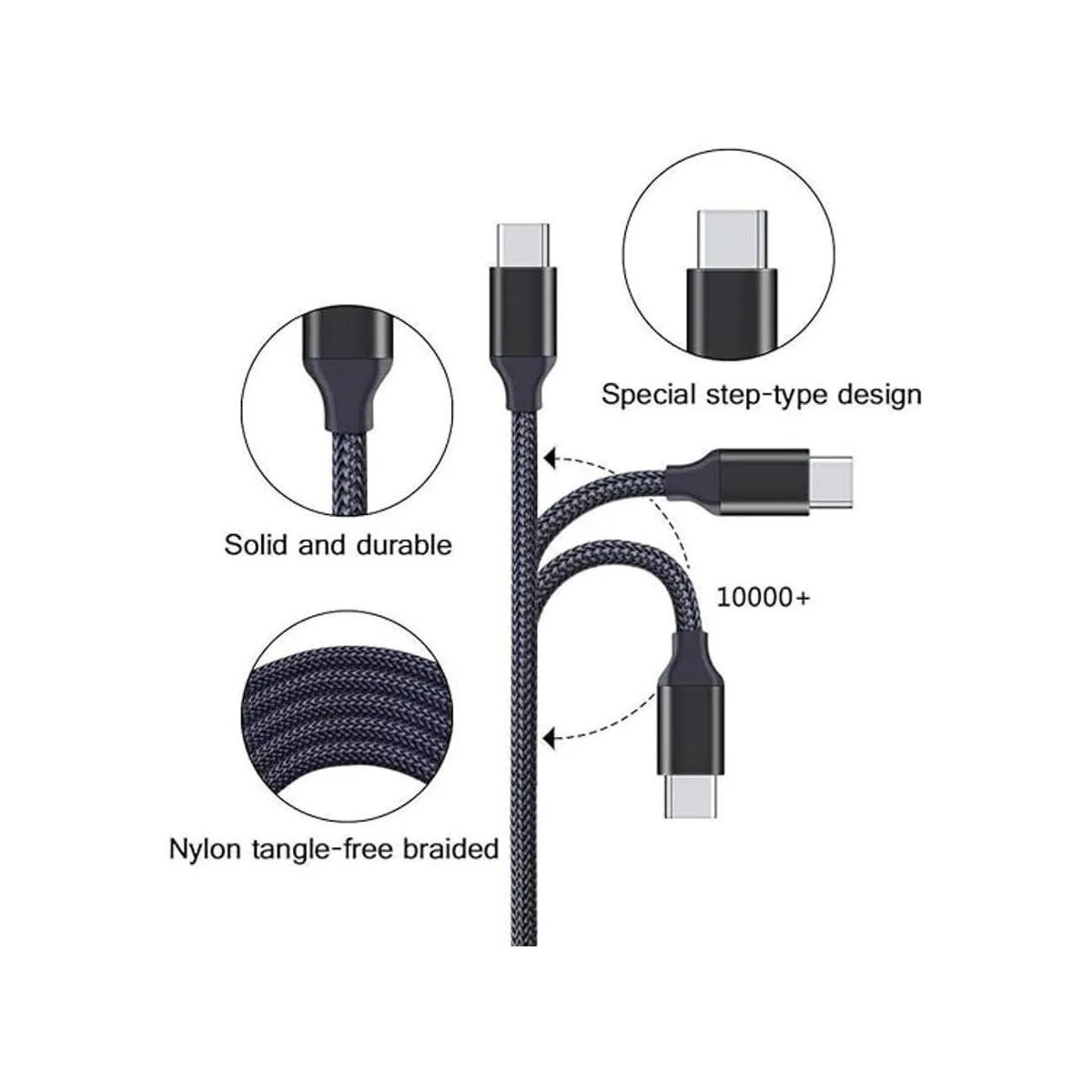 HUHUTA Cargador de coche USB tipo C adaptador de coche_3