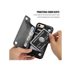 OT ONETOP Funda tipo cartera para iPhone 8 cuero_3