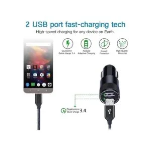 HUHUTA Cargador de coche USB tipo C adaptador de coche_2