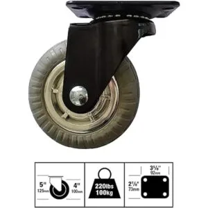 Headbourne 8269E Ruedas de diseño de goma suave de 4_5