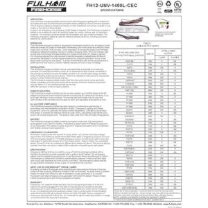 Fulham FH12UNV1400LCEC FireHorse 12 Balasto de_3