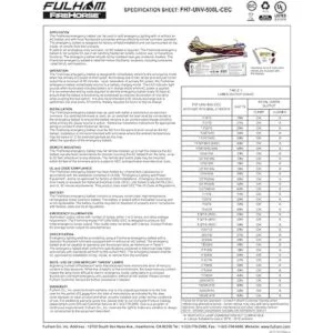 Fulham FH7UNV500LCEC FireHorse 7 Balasto de emergencia_3