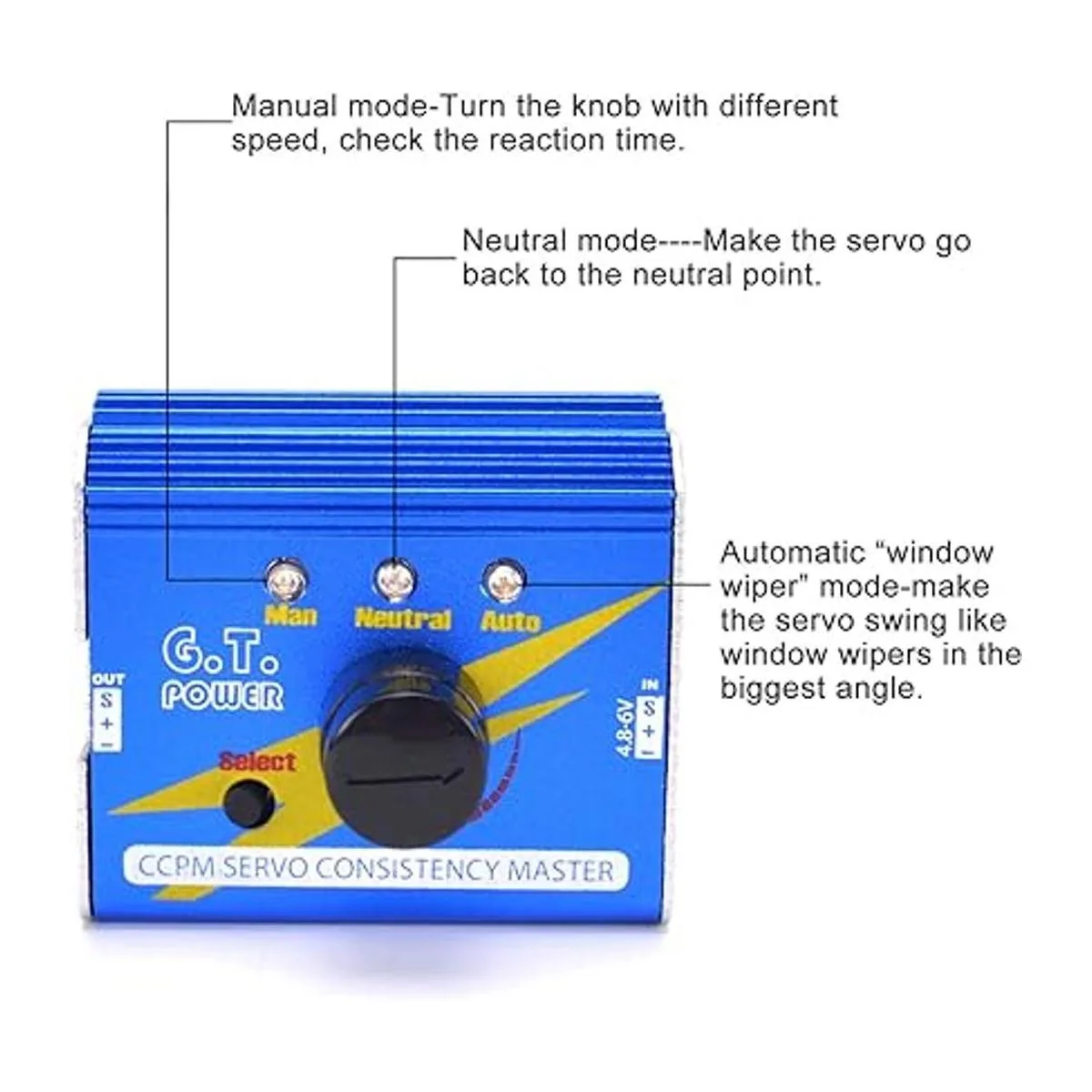 G.T. Comprobador de servo de potencia Multi 3CH ECS_2