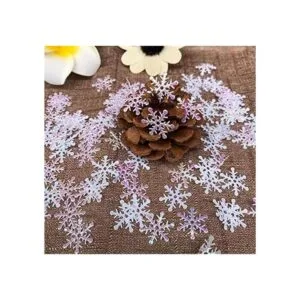 600 piezas de confeti blanco de copo de nieve_3