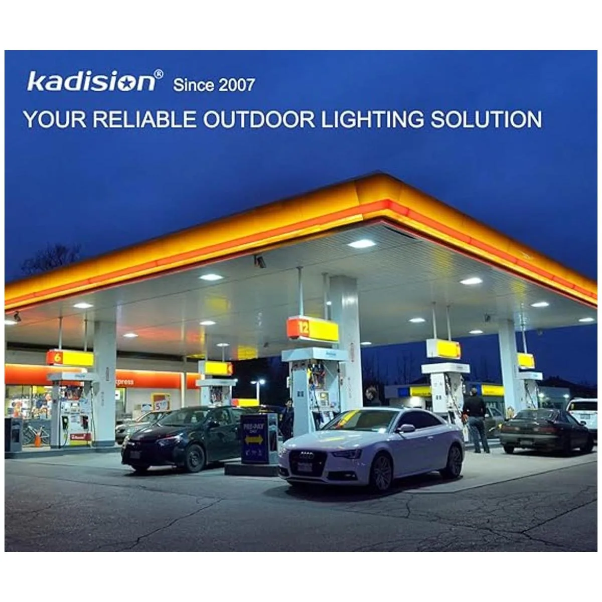 Lámpara de techo cuadrada LED 5000 K 100 277 V CA_4