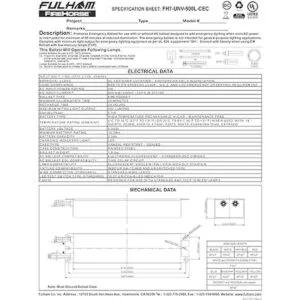 Fulham FH7UNV500LCEC FireHorse 7 Balasto de emergencia_2
