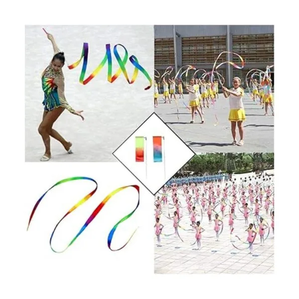 2 Pack 4 Meter Gimnasio Dance cinta art Gimnasia Rítmica_6