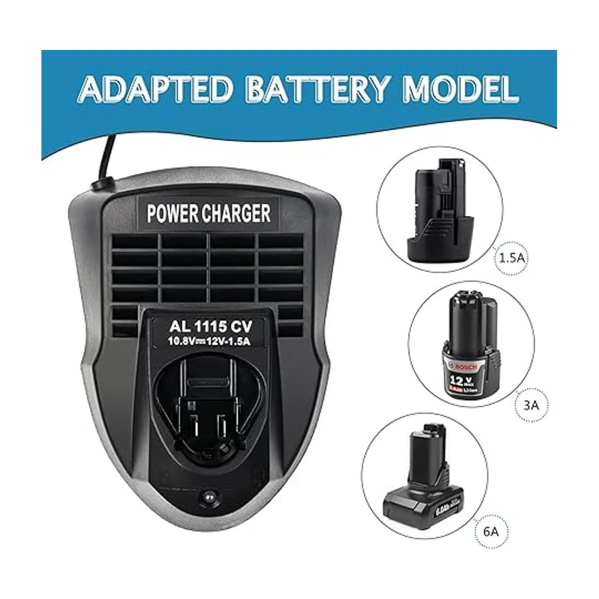 Cargador de batería de iones de litio BC330 para Bosch 12V_2