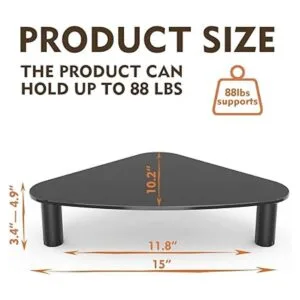 Soporte de esquina de escritorio de vidrio templado para_4