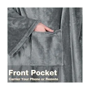 Tirrina Cobija afelpada con mangas para hombres y mujeres_5