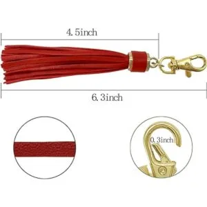 15 borlas de piel sintética con langosta giratoria_5