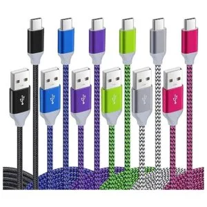 Pofesun Cable USB C de 10 pies paquete de 6 cables USBC_1