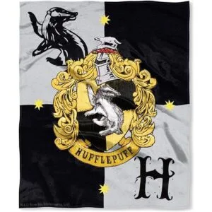Harry Potter Hufflepuff House Crest Manta de seda al_1