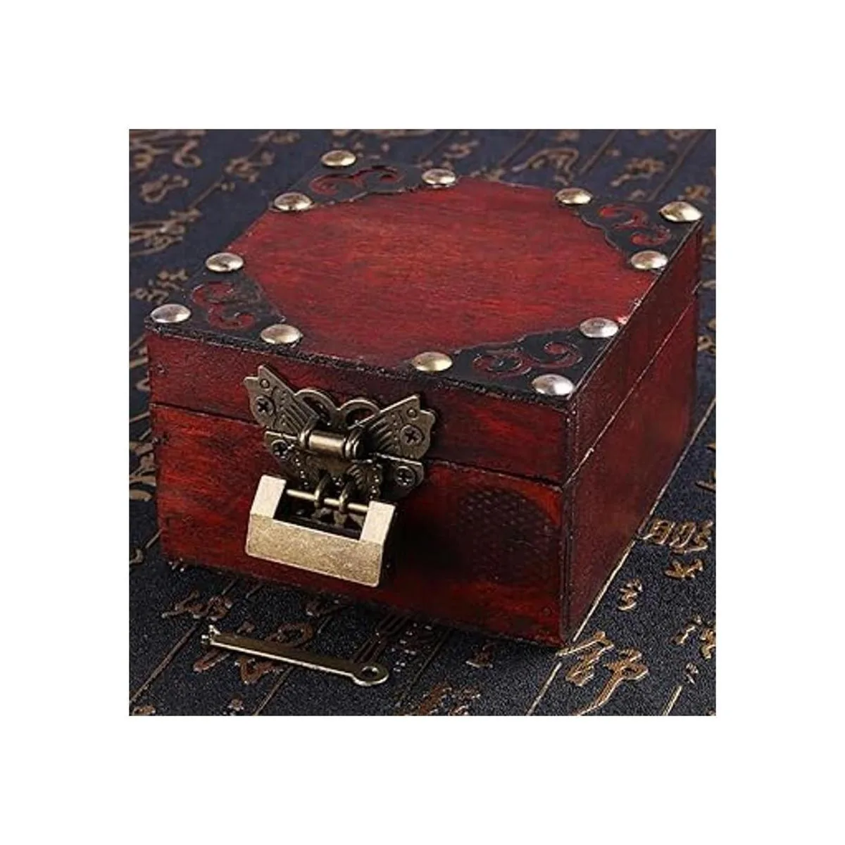 GTHER Juego de cerraduras chinas antiguas con llave y_7