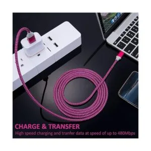 Pofesun Cable USB C de 10 pies paquete de 6 cables USBC_3