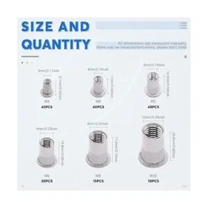 Glarks Juego de 180 piezas de acero inoxidable 304_2