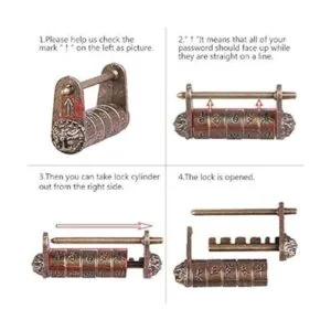 GTHER Juego de cerraduras de combinación de personajes_5