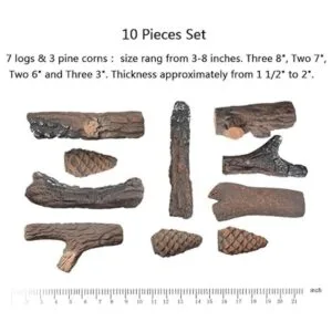 Stanbroil Juego de 10 troncos de madera de cerámica para_2