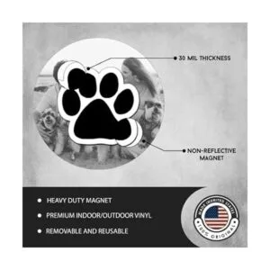 Magnet Me Up Calcomanía magnética negra en blanco 5_5