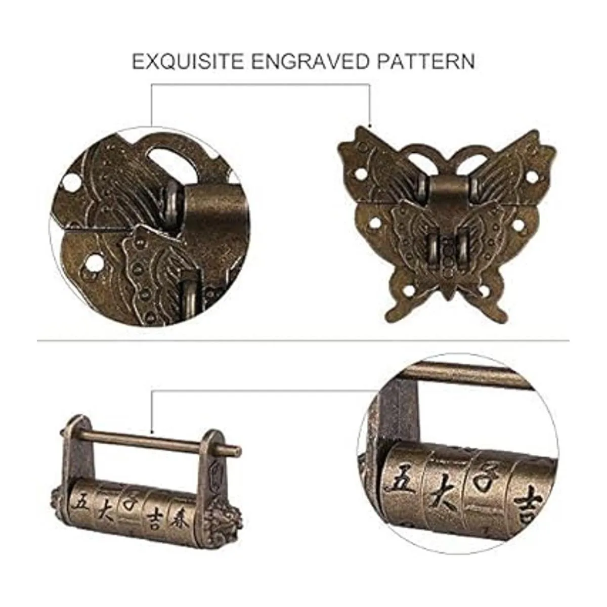 GTHER Juego de cerraduras de combinación de personajes_4