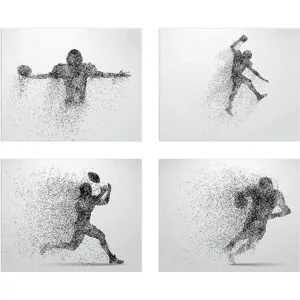 Arte de pared de fútbol Pósters de fútbol Decoración_1