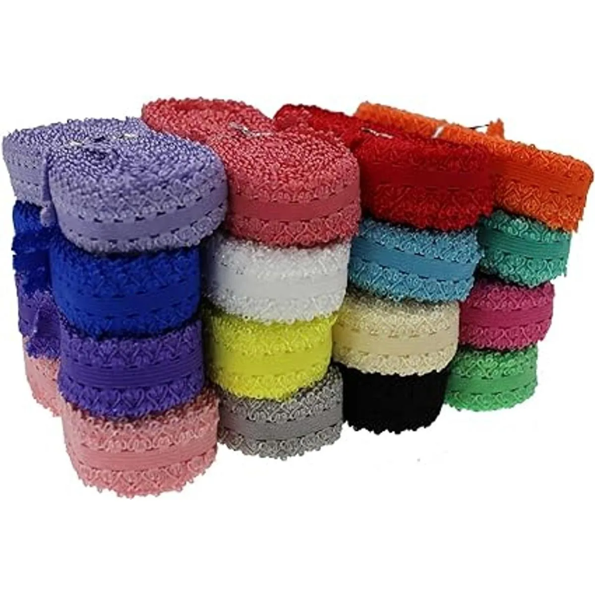 JESEP Cinta elástica elástica de color picot con ribete de_2