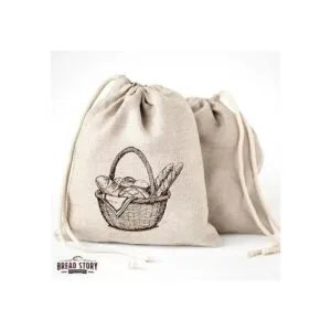 Lino Natural bolsas de pan 2Pack 11 x15 en grande 30 cm_5