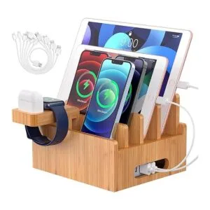 Pezin Hulin Estaciones de carga de bambú para múltiples_1