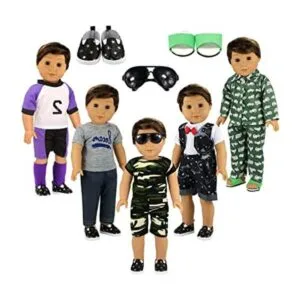BARWA Ropa de muñeca de niño 5 sets de ropa de muñeca de_1