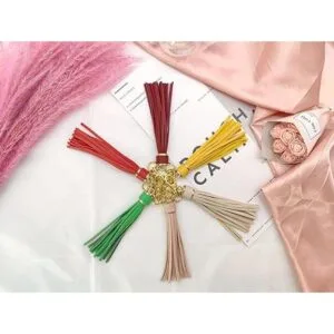 15 borlas de piel sintética con langosta giratoria_4