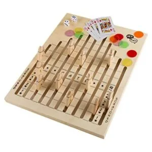 Hey Play Juego de carreras de caballos de madera con_1